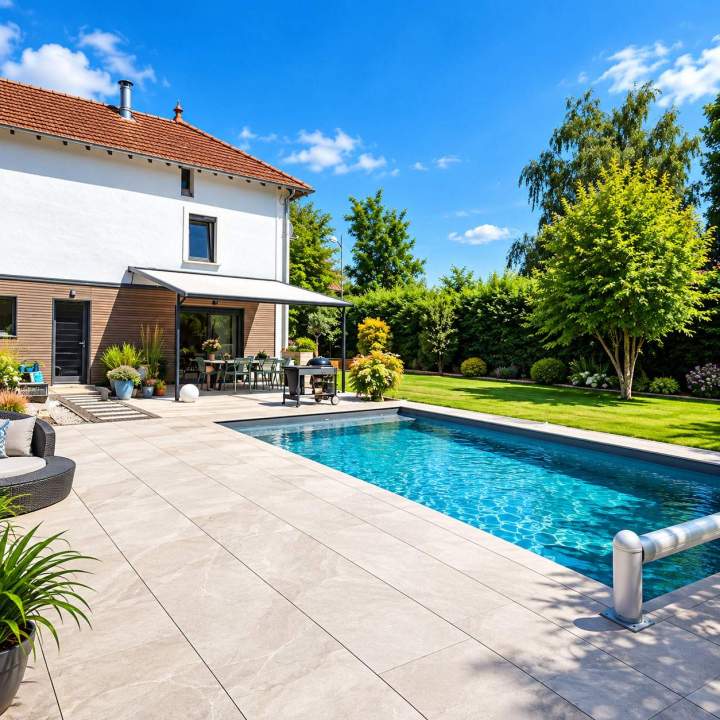 La construction de piscine à Bourg-en-Bresse par ROBIN PAYSAGE transforme votre jardin en un véritable paradis aquatique